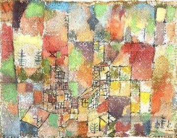 Deux maisons de campagne Paul Klee Peinture à l'huile